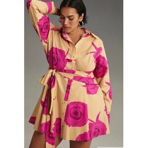 Anthropologie Hutch Long-Sleeve Tie-Waist Shirt Dress NWT 2X